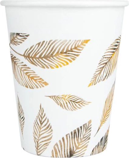 Paper Cups Grey Twig 200 ml, 8 pcs