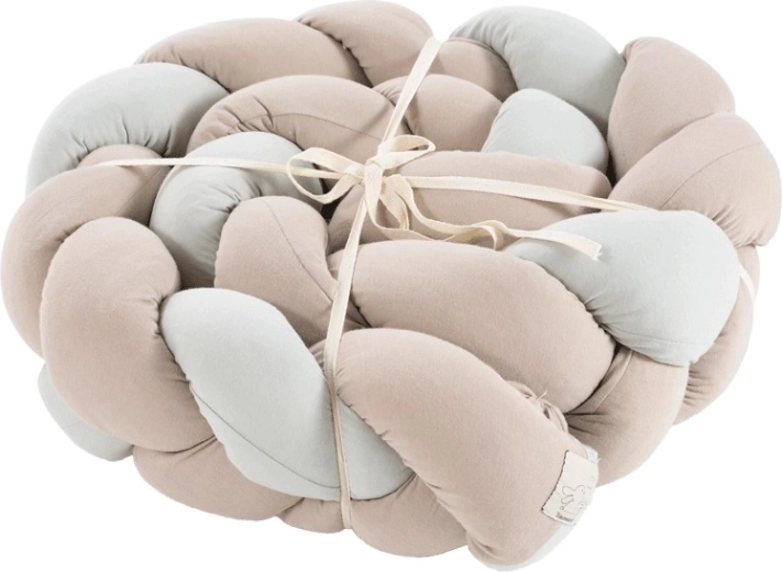 Träumeland punutud voodiservikaitse Signature taupe & mint 180 cm