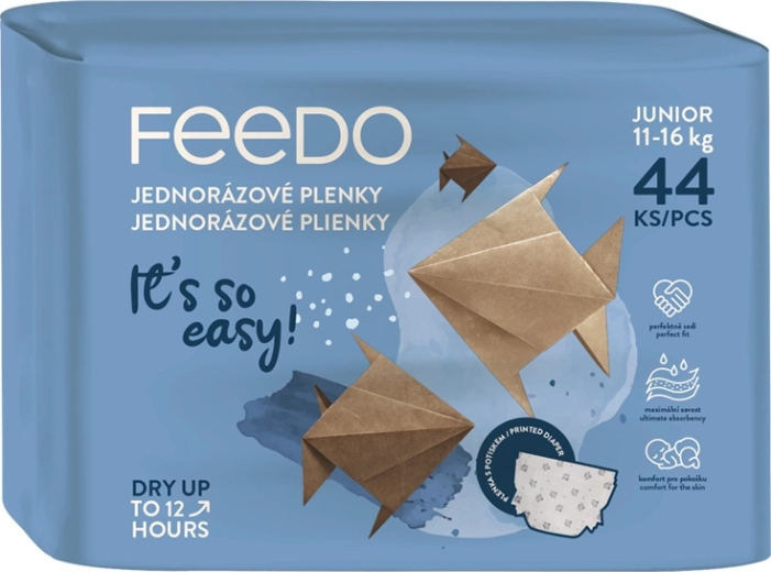 Feedo mähkmed Junior 5 (11–16 kg) – ühekordsed laste mähkmed, 44 tk