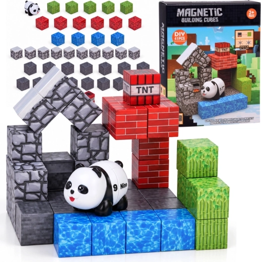 Magnetilised ehitusklotsid Panda, 41 osa