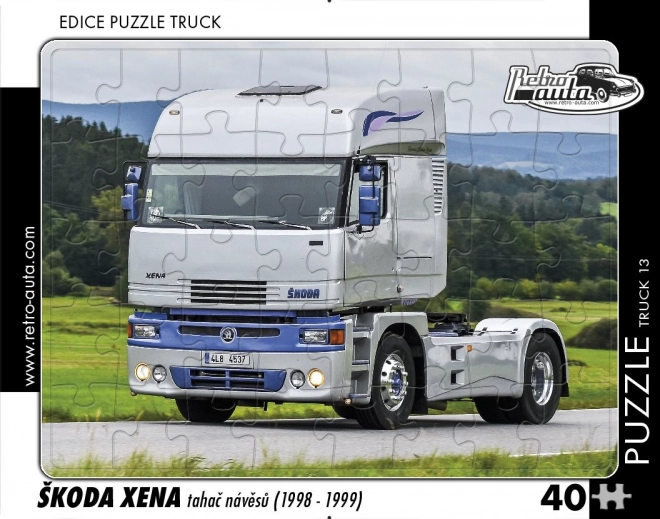 RETRO-CARS Puzzle ŠKODA Xena – tractor unit, 40 pieces
