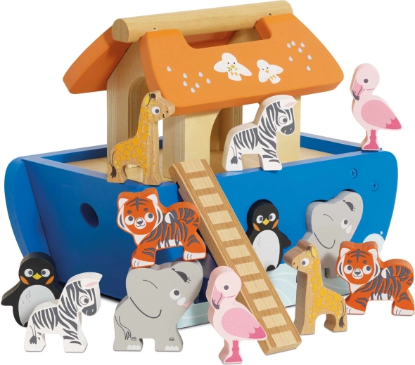 Le Toy Van Noa laev – puidust kujundite sorteerija loomakestega