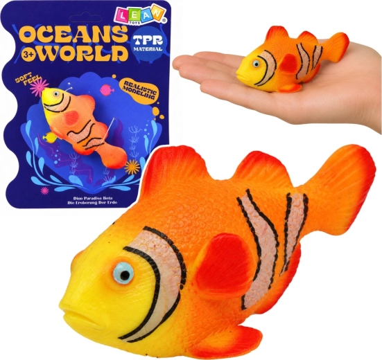 Silmakirju klounkala (kõhuli) kummist figuur 10,5 cm