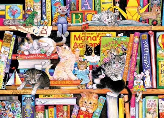 COBBLE HILL Family Puzzle – A Time for Cat Tales, 350 pieces