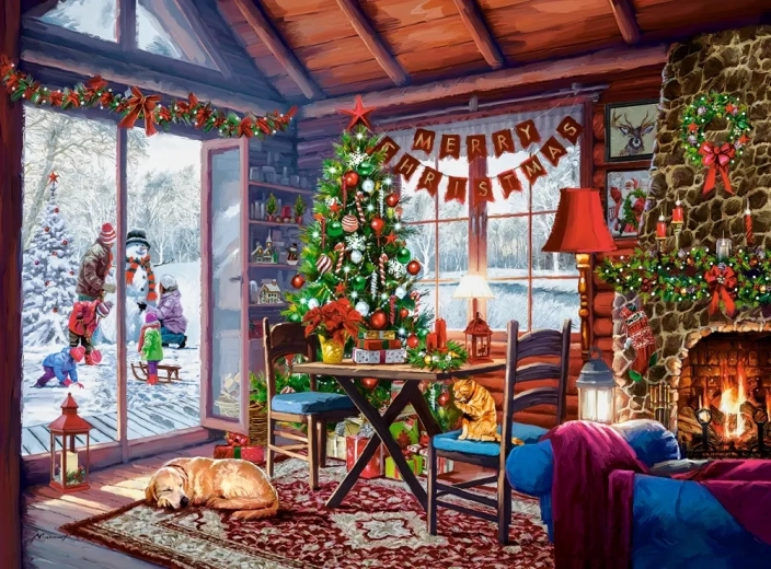 Puzzle „Jõulukütt” 2000 tükki CASTORLAND