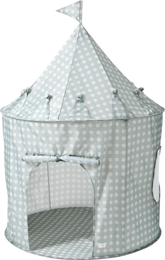 3 Sprouts children's tent recycled gingham blue