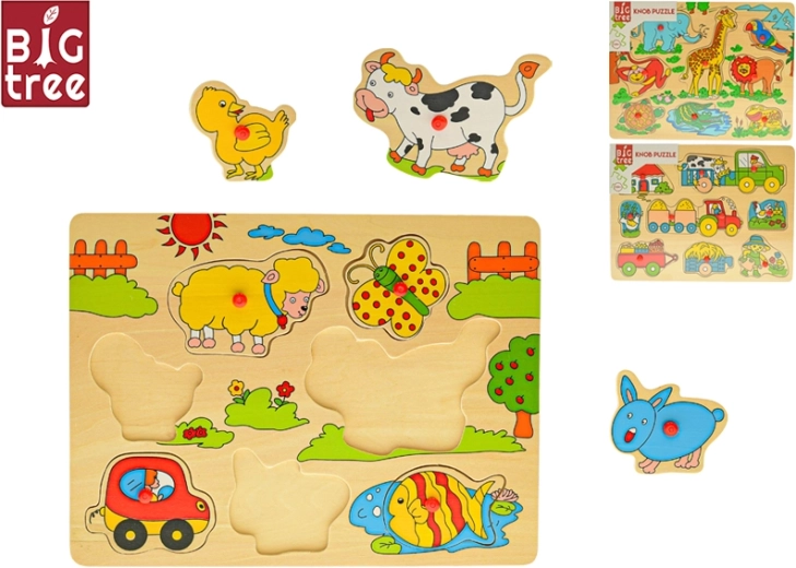 Puidust sobituspusle Big Tree 30 × 22,5 cm, 3 motiivi