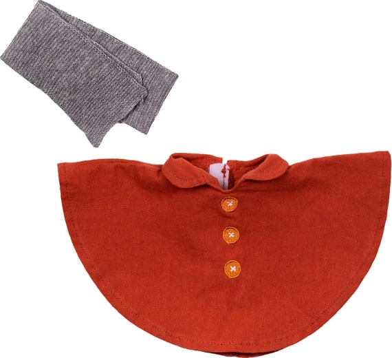Rubens Barn EcoBuds autumn doll outfit – poncho and scarf