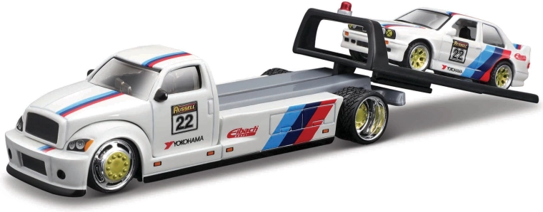Maisto Elite Transport platvormauto koos BMW M3-ga 1988 1:64