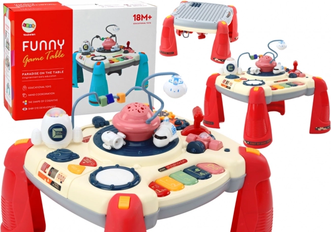 Interactive Children's Educational Table Red