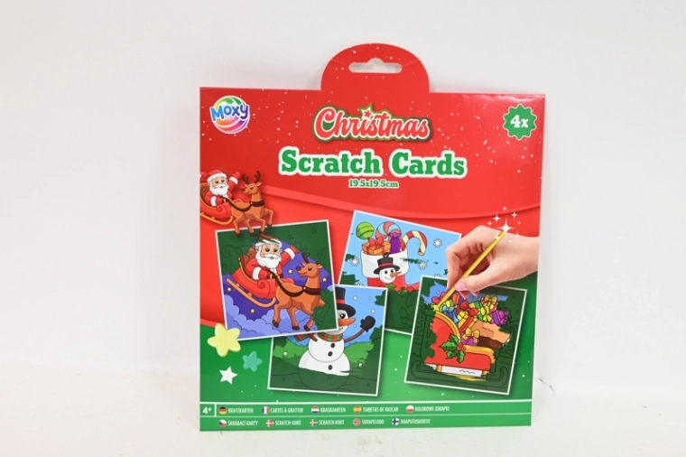 CCG Christmas scratch art set 4 pcs 19 × 19 cm + stylus