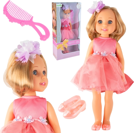 Nukk Pretty Girl roosas kleidis 36 cm
