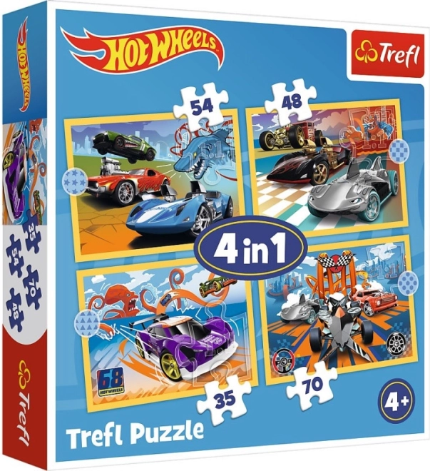 Pusle HOT WHEELS 4-in-1 sõidukid Trefl
