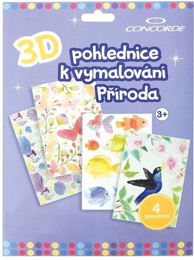 3D värvitavad postkaardid Loodus