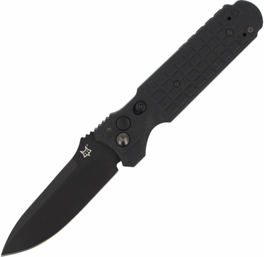 Taktikaline automaatnuga Fox Knives Predator II, 9,5 cm, üleni must, FRN