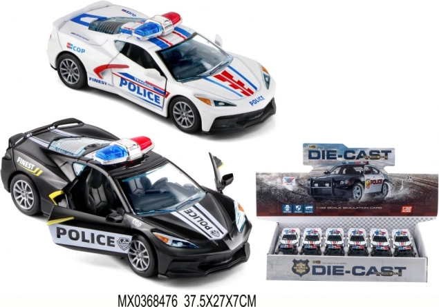 Metal police car 1:32