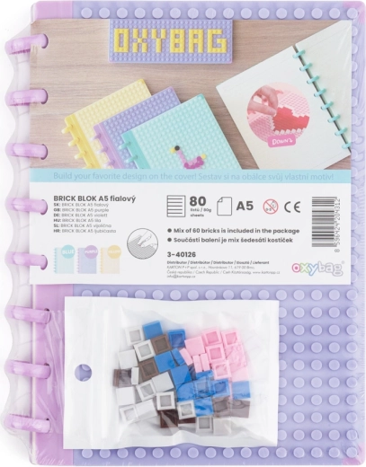 Lined Notebook A5 Brick Purple