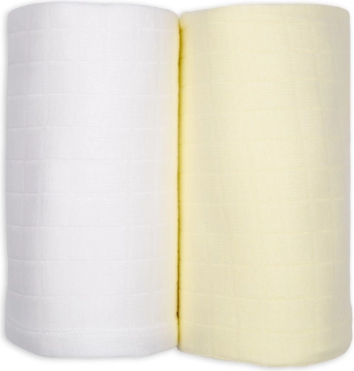 Lodger Swaddler Solid mähkimislinade komplekt 2 tk 110 × 110 cm cloud dancer/butter
