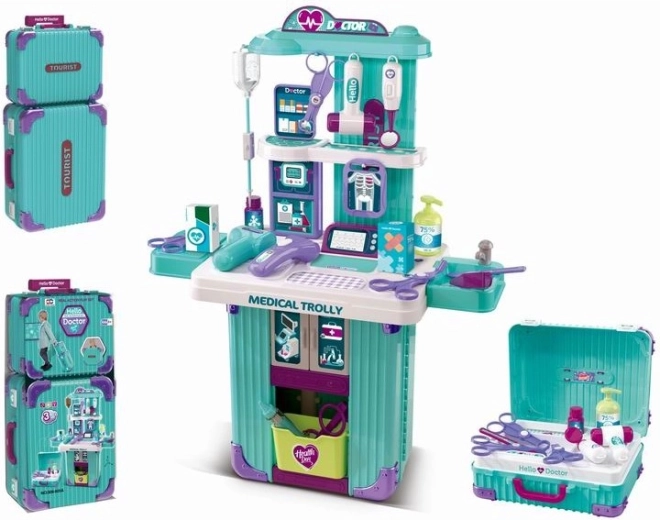 Children’s blue doctor set with 2 suitcases