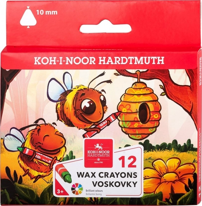 Kolmnurksed vahakriidid 12 tk KOH-I-NOOR