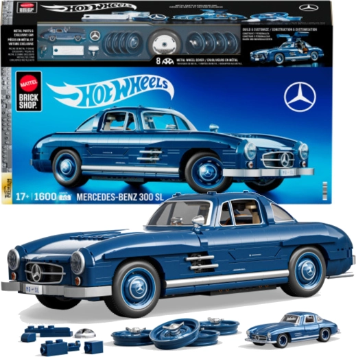 Kokkupandav komplekt HOT WHEELS Mercedes‑Benz 300 SL 1:12, 1600 detaili