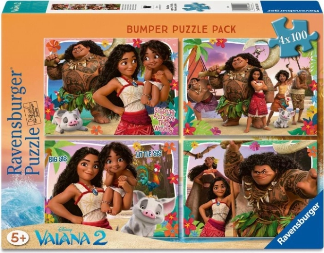 Ravensburger puzzle Vaiana 2 – 4×100 pieces