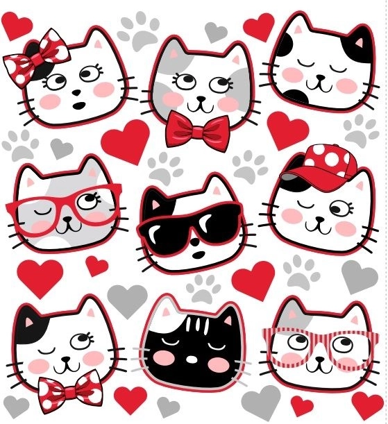 Iron-on Cat Faces