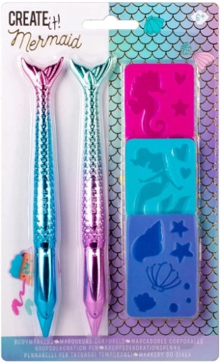 Create It! Mermaid Body Markers with Stencils