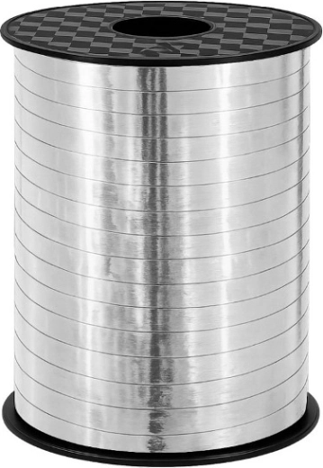 Silver metallic decorative ribbon 458 m