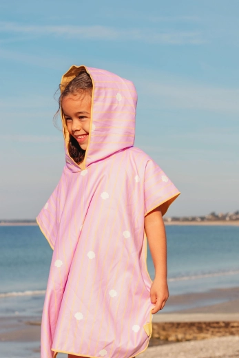 Quut laste rannapončo Banana pink