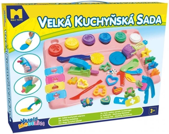 Mac Toys large kitchen play dough set with mat, pink