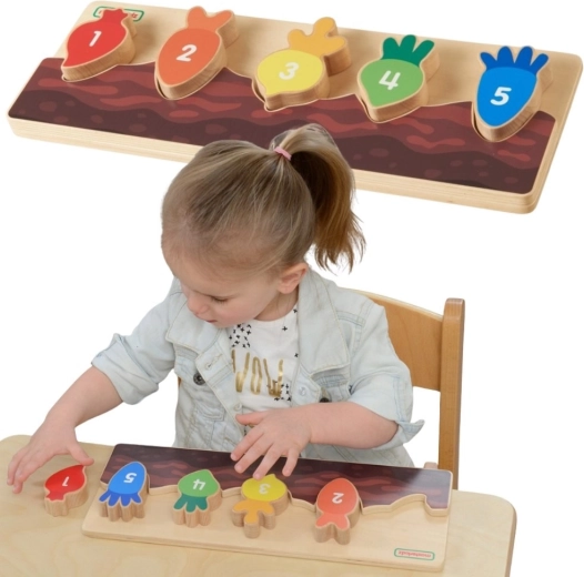 Masterkidz wooden garden – numbers, colors and vegetables