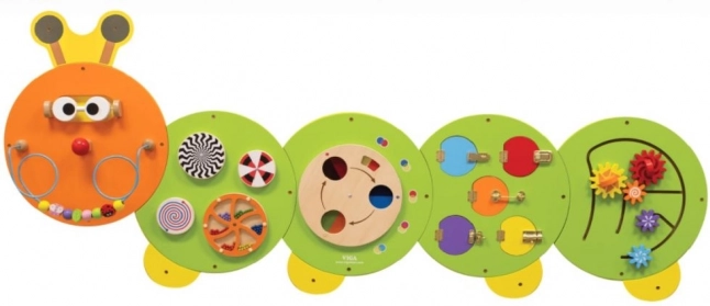 Värviline seinapealne tegevuskomplekt „Röövik” VIGA-lt