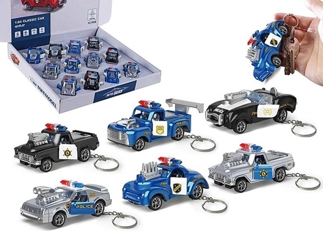 Politseiauto võtmehoidja avanevate ustega 1:64