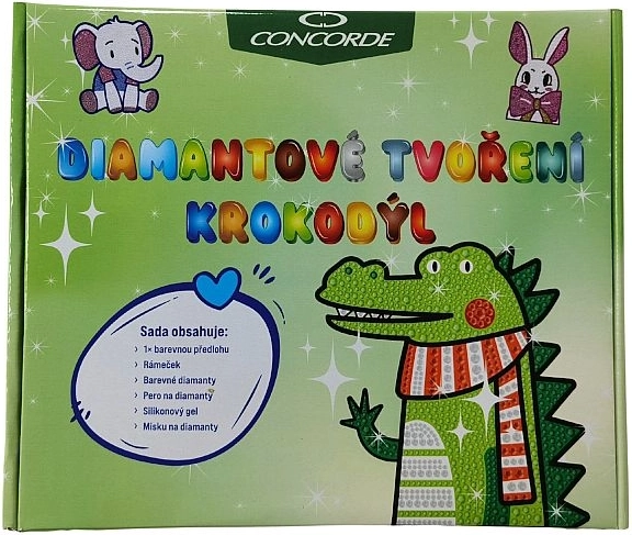 Concorde teemantmosaiik – krokodill
