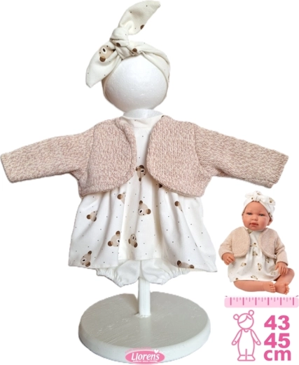Nukumängu beebi nuku riietus NEW BORN 43–45 cm – 4-osaline komplekt Llorens