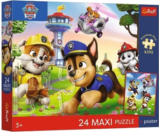 Trefl maxi pusle 24 tükki Käpapatrull rõõmus jalutuskäik + plakat