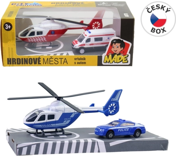 Rescue Set – Metal Helicopter and Ambulance