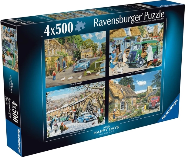 Ravensburger puzzle Happy Days: Country Life 4x500 pieces