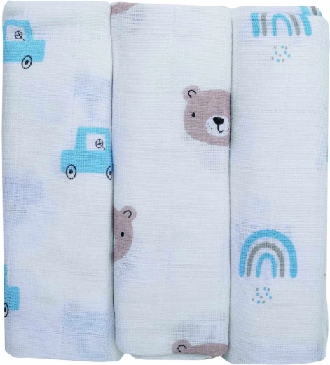 FreeON Bubaba musliinist riidest mähkmed teddy 3 tk