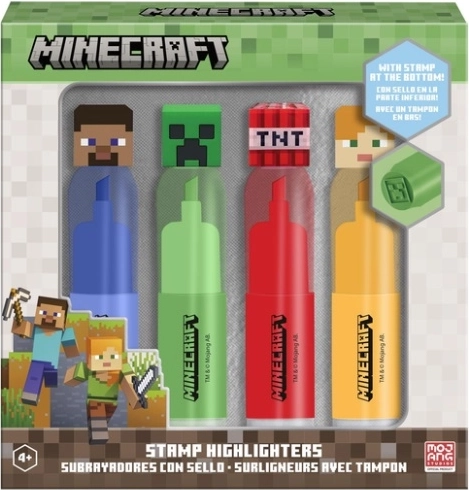 Minecrafti 4 markeri komplekt 3D topperi ja templiga
