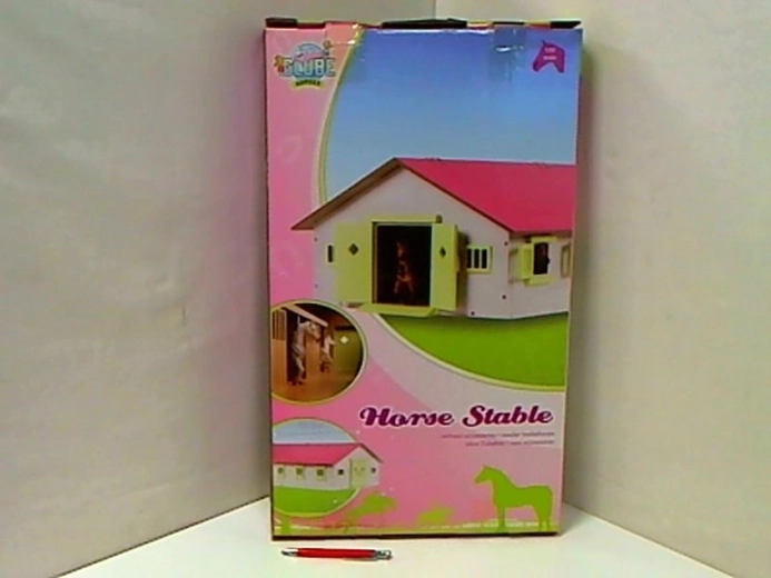 Kids Globe puidust hobusetall – 9 boksi (1:32)