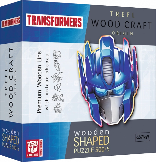 TREFL Wood Craft Origin puidust kahepoolsed pusled Transformers Optimus Prime, 505 tükki