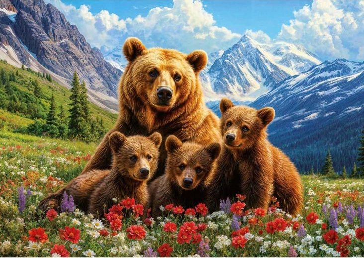 Grizzly Bears Puzzle 1000 Pieces
