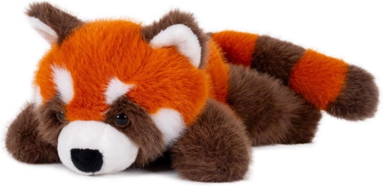 Pehme punane panda (lamav) 17 × 37 cm