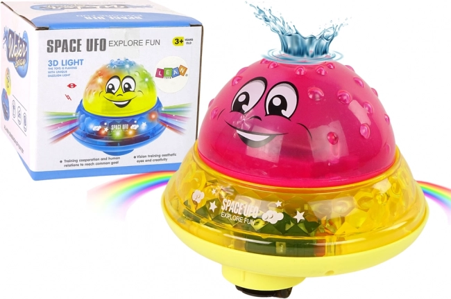 Water Ball UFO with LEDs and Cheerful Music Pink