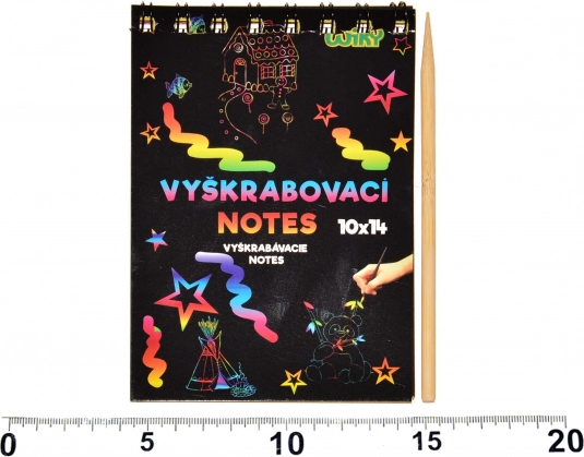 Värvilise taustaga kraapimisplokk