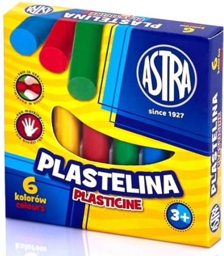 ASTRA plastiliin – 6 värvi komplekt