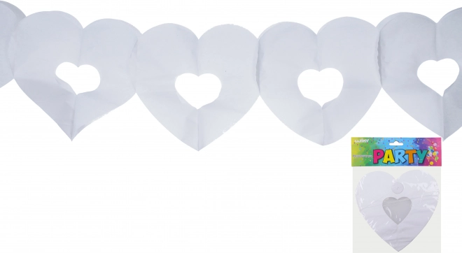 Girland valge südamed 3 m