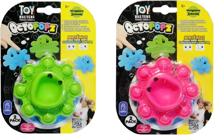 Fidget-kaheksajalg – kahepoolne muljumismänguasi (2 tk)
